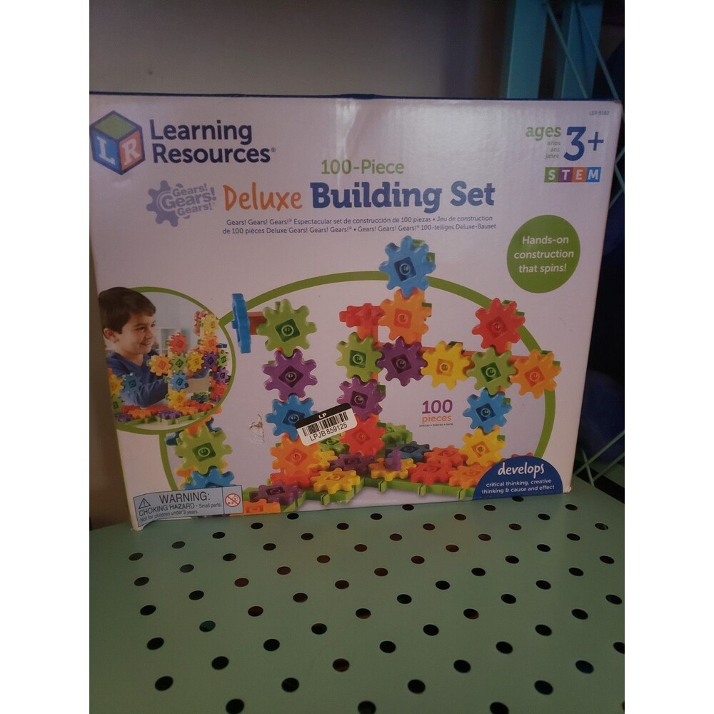 Learning Resources Gears! Gears! Gears! Deluxe Building Set 100pc STEM Ages 3+
